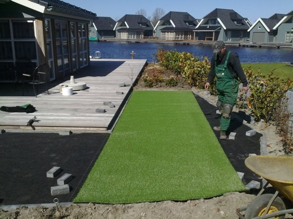 Aanleg van kunstgras